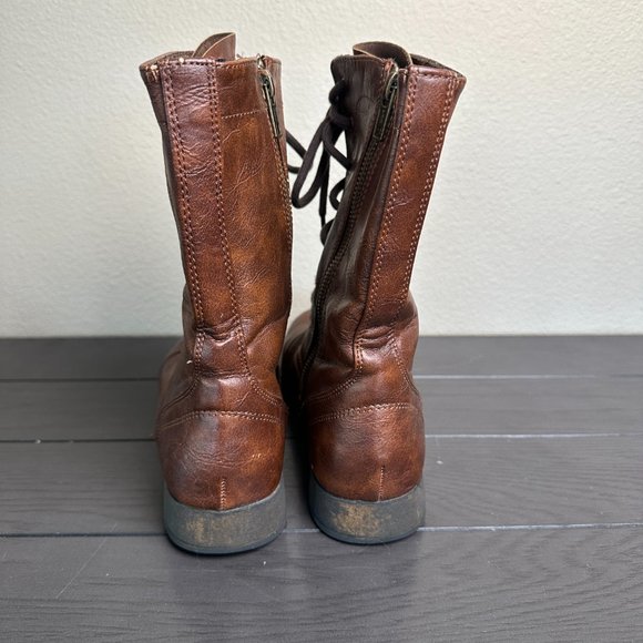 Mossimo Supply Co. - Brown Mid Calf Boots w/functional Zipper, Size 8.5 - Picture 5 of 6